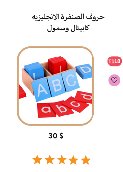 حروف الصنفرة الإنجليزية كابيتال وسمول